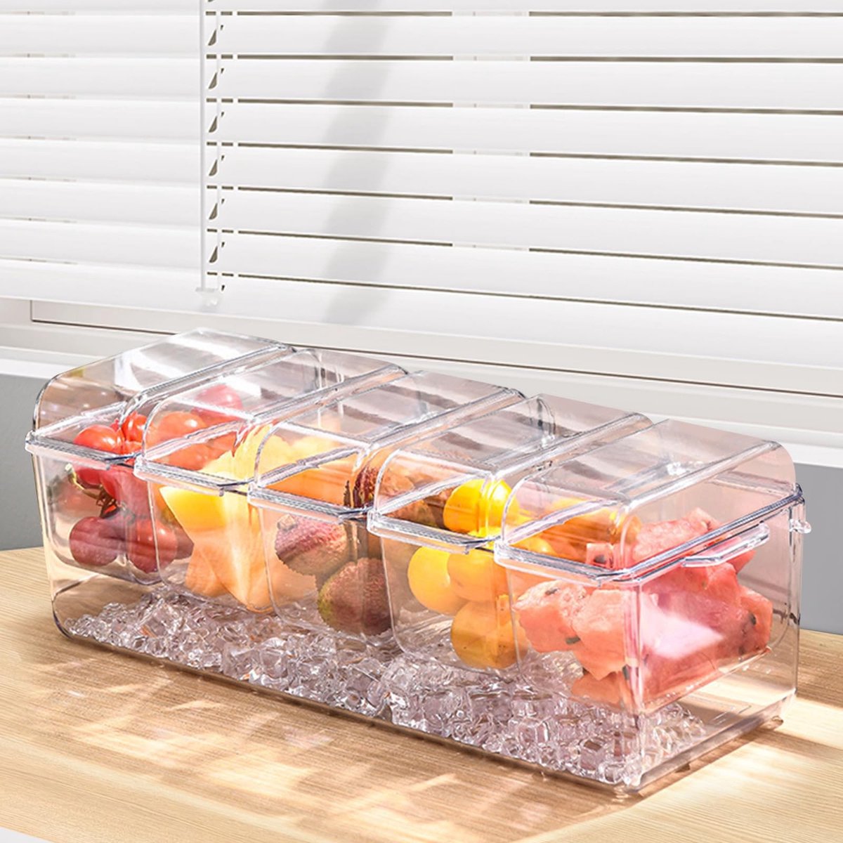 Dailygoods- Opbergcontainers 5-delig - Koelkast Organizer - Transparante Plastic Dozen - Voedselopslag - Duurzaam - Geschikt voor Koelkast/Pantry