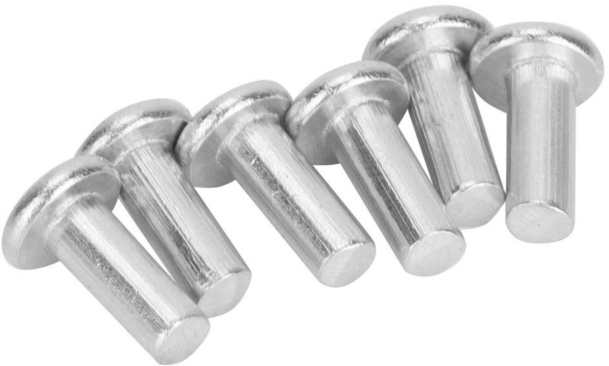 Dailygoods- Klinknagels 100 stuks - Massieve Klinknagels - Platte Kop - Aluminium - M4 x 16 - Hoge Al-sterkte - Bevestigingsmiddelen