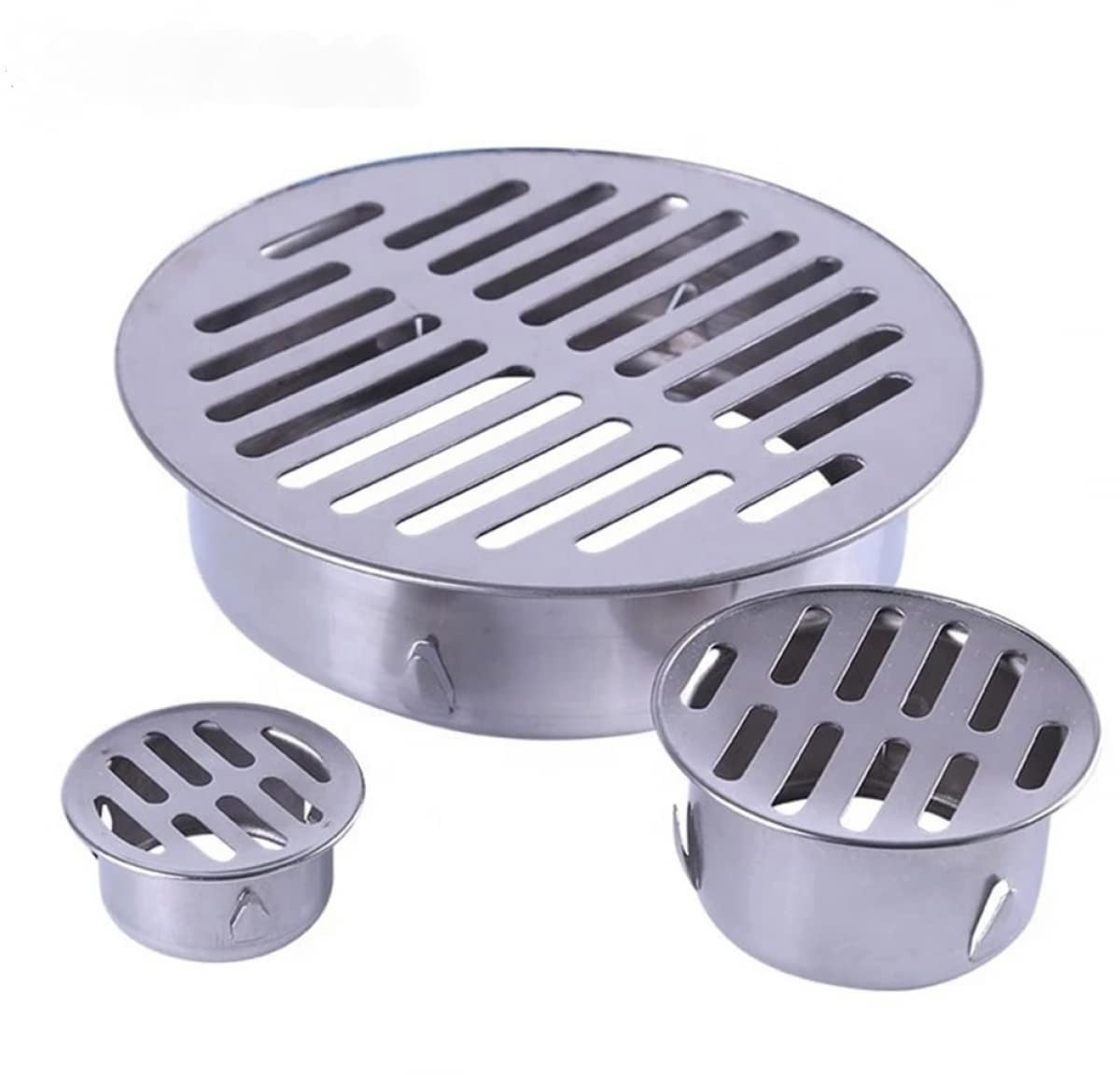 Dailygoods- Afvoerfilter Roestvrij Staal - Afvoerputje Buiten - Afvoerputje Douche - Afvoerputje Zeefje - Anti-Blokkeren - Eenvoudig te Installeren