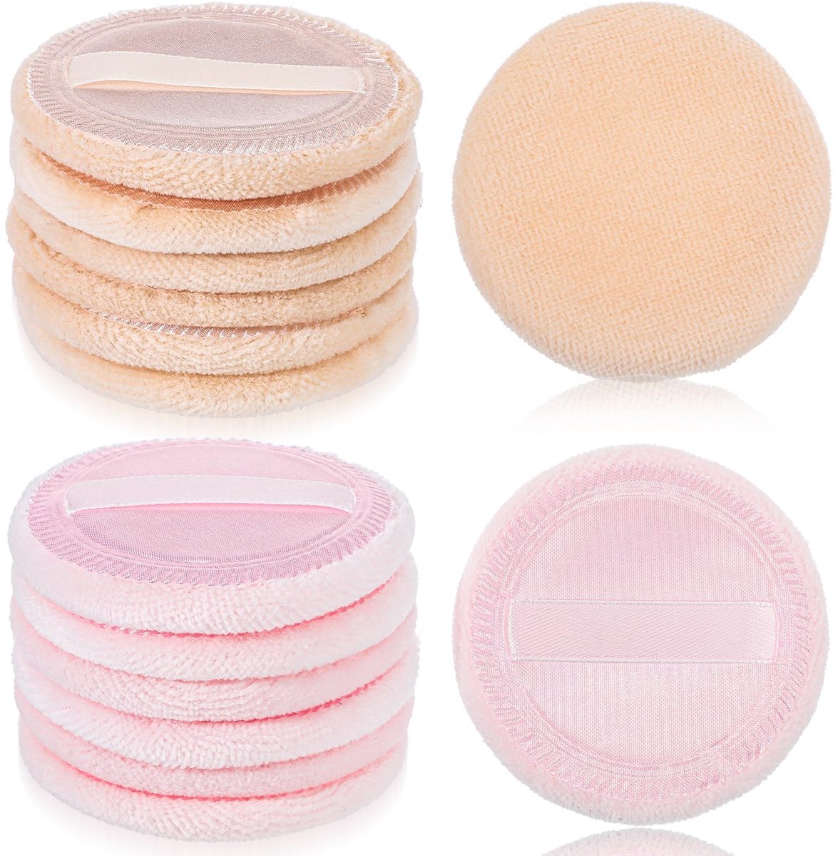 Dailygoods- Poederkwasten Set 12 Stuks - Ronde Poederkwasten - Wasbaar - Geschikt voor Oogmake-up/Rouge - 100% Polyester - Afmetingen 6x6x0,8 cm - Make-upkwasten
