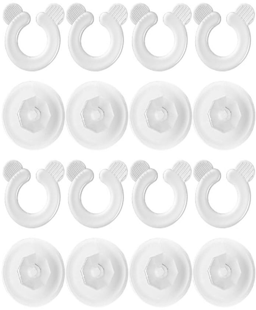 Dailygoods- Dekbedovertrekset 8 Stuks - Dekbedclips voor Dikke Dekbed - Bevestigingstang - Transparant - Kunststof - Eenvoudig te Gebruiken