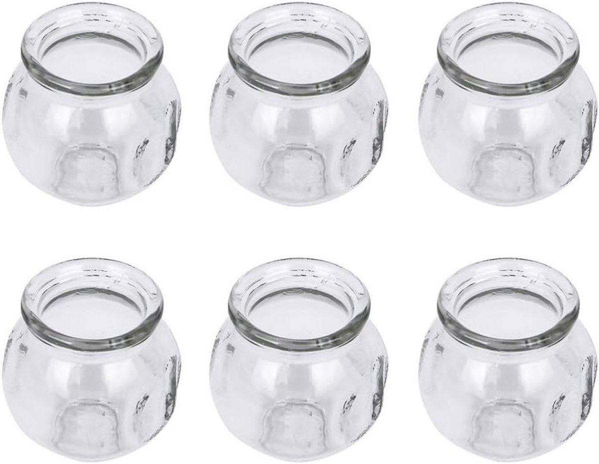 Massage Bekers - Glas Cupping Set - Ontspanning Bevorderen - Herbruikbaar en Veilig - 9.7x7x7 cm - Transparant