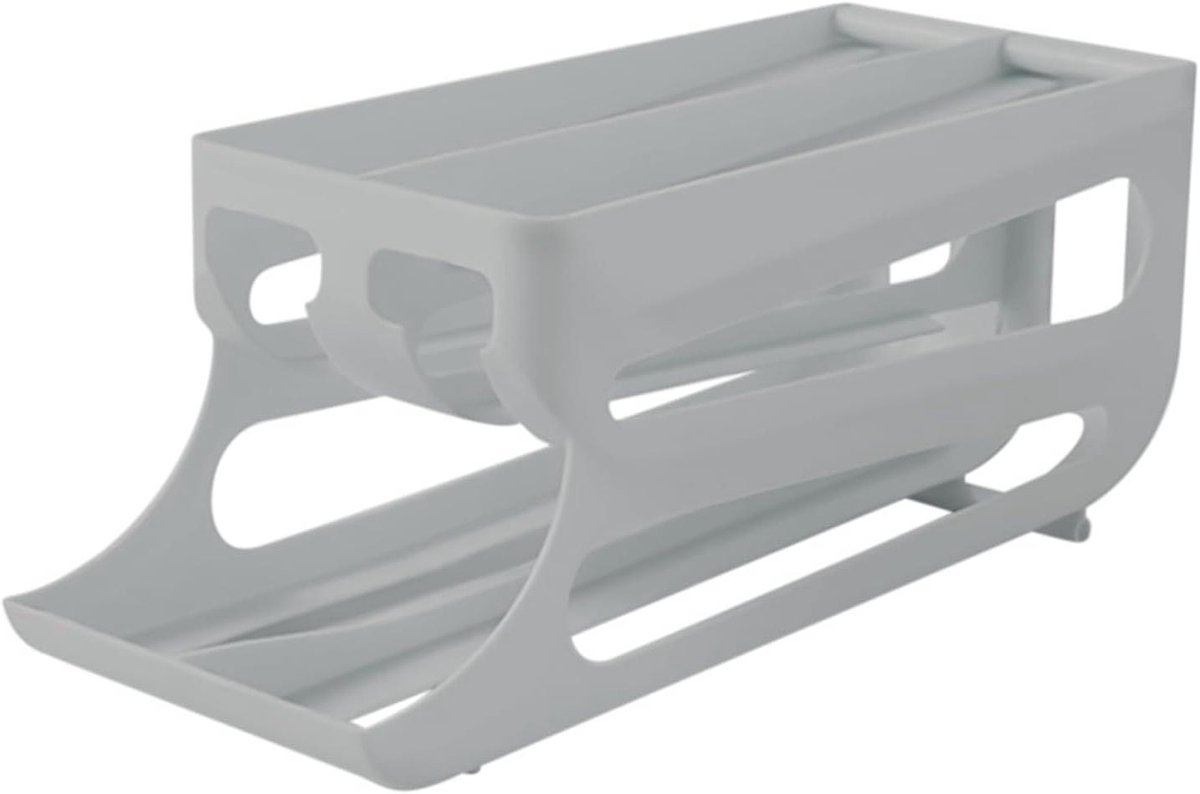 Automatische eierdispenser - Koelkast organizer - Keuken opbergen - Schuine rolfunctie - Ca. 43 eieren - Grijs