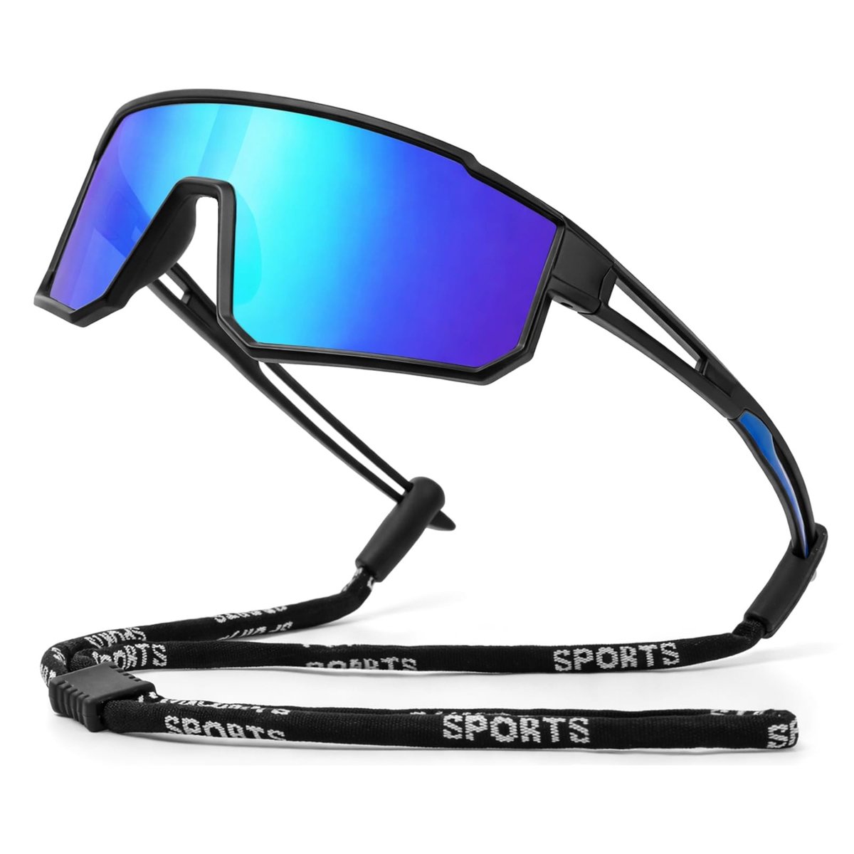Dailygoods- Sportbril voor Kinderen - Gepolariseerde Fietsbril - UV400 Bescherming - Verstelbare Riem - Ergonomische Neuspads - Lichtgewicht en Comfortabel - Zonnebril