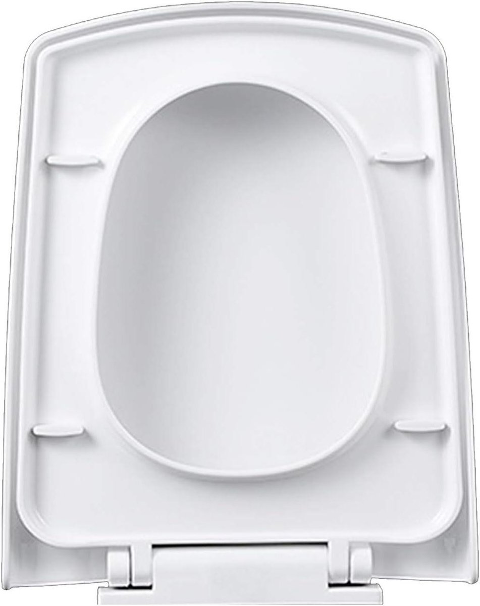 Toilet Deksel - Toiletbril Vervanging - Badkamer Vernieuwing - Stille Sluiting - 36x46 Cm - Wit