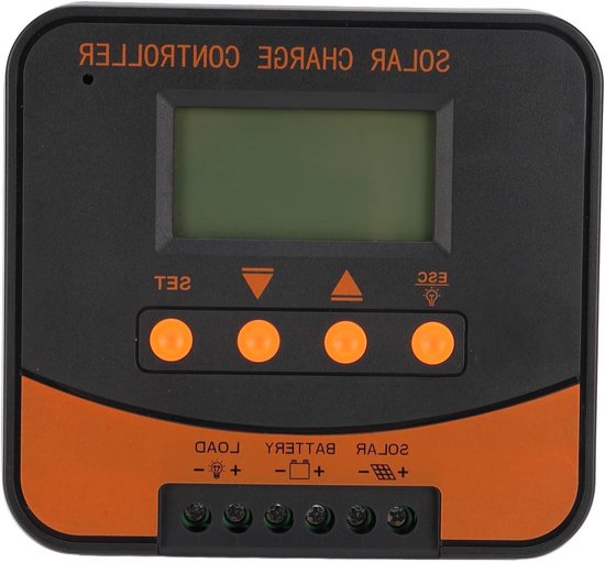 MPPT Zonne Laadregelaar - Solar Controller Batterij - Energie Systeem Beheer - 99% Tracking Efficiëntie - 20A - Grijs