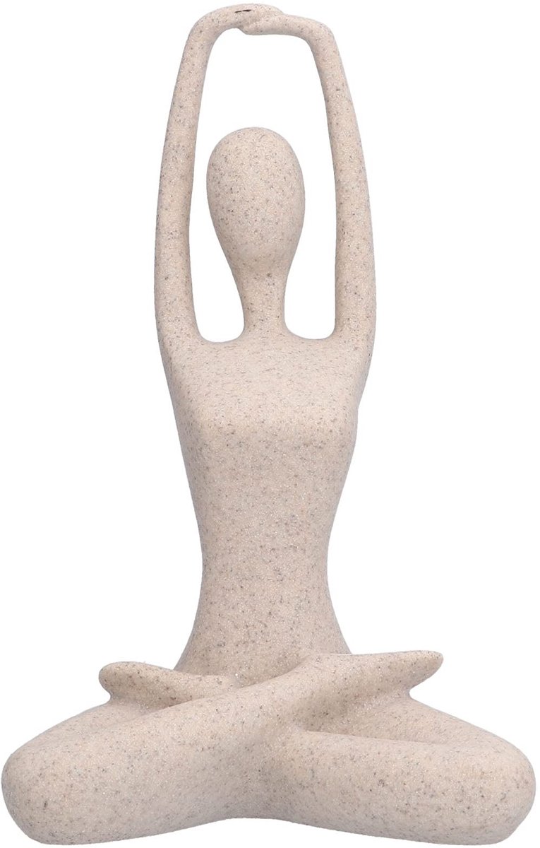Dailygoods- Yoga Beeldje Abstract - Zandsteen Hars - Meditatie Standbeeld - Decoratie Kantoor/Woonkamer - Stevig en Draagbaar - Hoogwaardige Afwerking