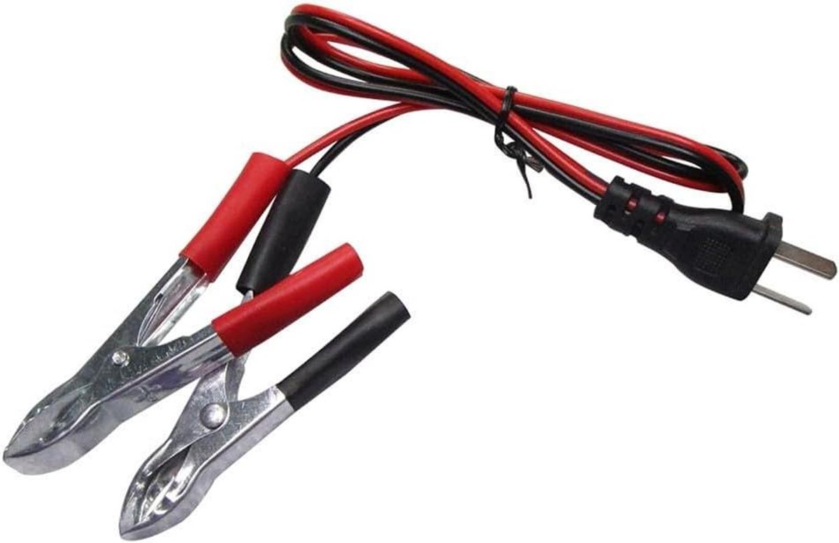 Generator Oplaadkabel - DC Kabel Omvormer - Stroom Toevoeren - V Type Connector - 60 cm - Rood Zwart