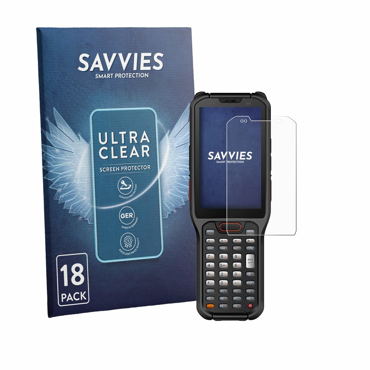 Savvies - Screenprotector voor Urovo RT40S - Folie Beschermfolie transparant 18 Stuks