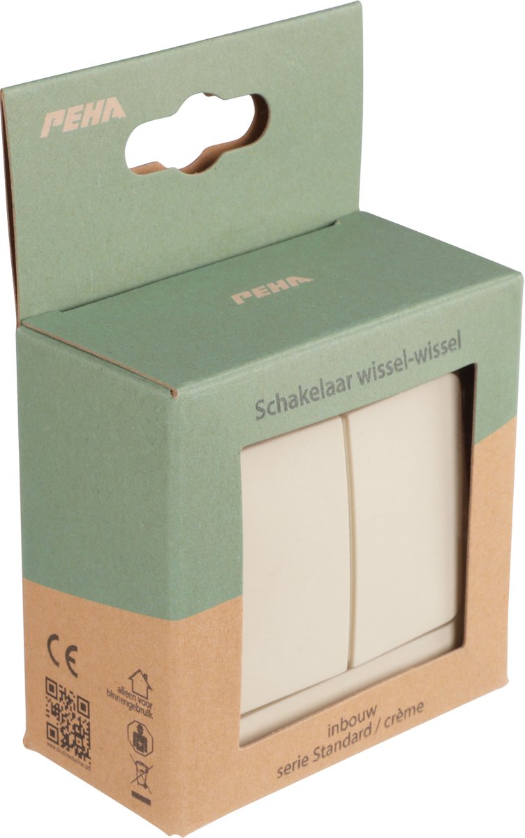 PEHA St inbouw schakelaar creme wissel/wissel