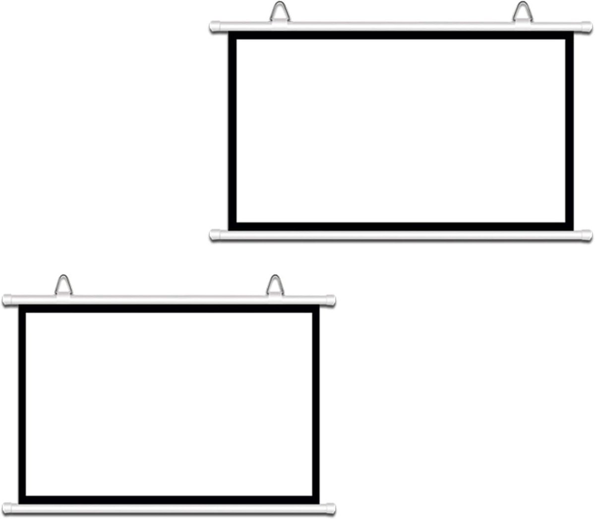 Projectiescherm - Haakscherm - Filmavond Thuis - Kreukvrij - 60 inch - Wit
