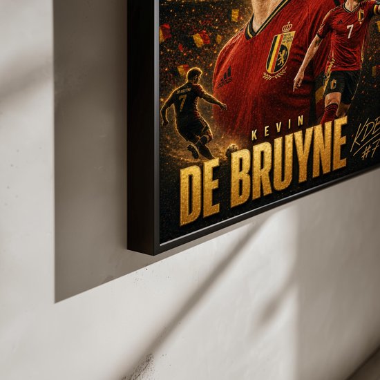 Poster Kevin De Bruyne - Posters de football - Sport - Coupe du Monde 2026 - Belgique - KDB - Milieu de terrain - Décoration murale Salon - Papier 180 grammes - XS7397WV - Format 30 x 40cm