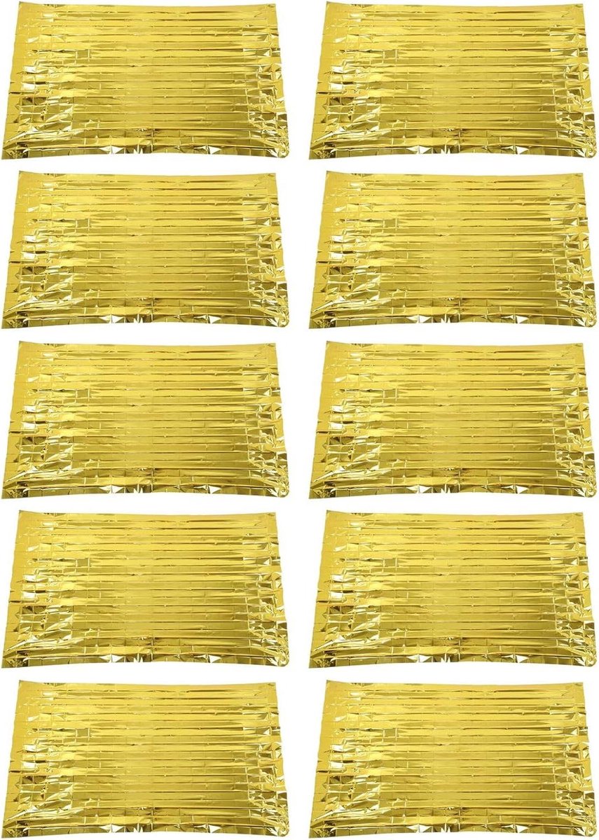 EHBO deken - Overlevingsdeken thermisch - Buitenactiviteiten beschermen - Waterdicht winddicht - 130 x 210 cm - Goud