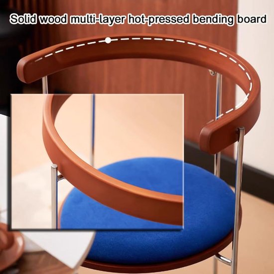 Klapstoelen - Opvouwbare stoelen - Extra zitplaatsen - Gewatteerd comfort - 100 kg draagvermogen - Blauw — afbeelding 4