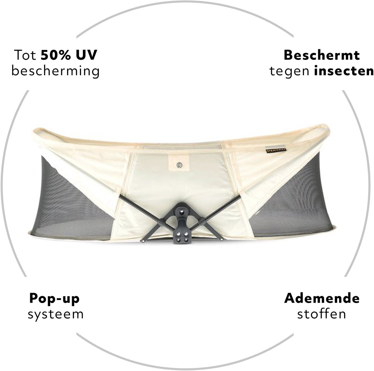 Deryan Infant Deluxe BabyBox Campingbedje - Cream thumbnail 4