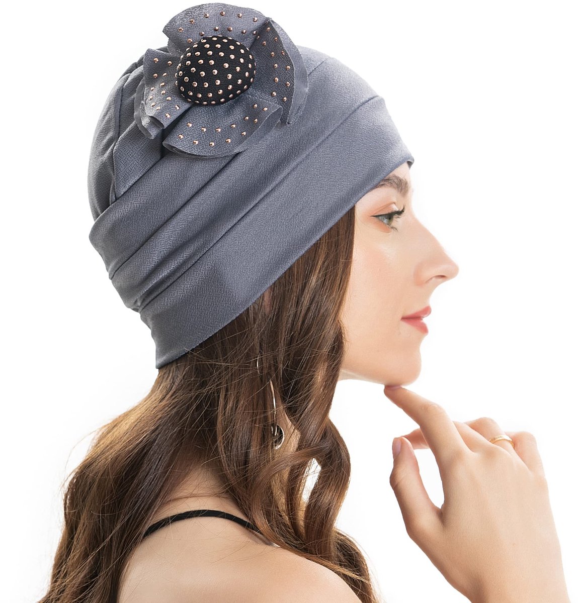 Dailygoods- Zomermuts Elastisch - Bloemenontwerp - Hoofddoek - Chemo-hoed - Chic en Elegant - Geschikt voor Lente/Zomer