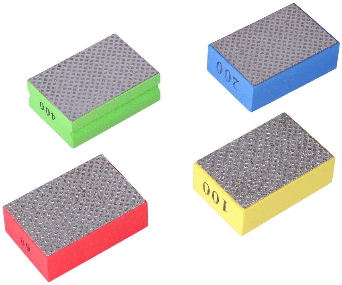 Dailygoods- Schuurpad 4 Stuks - Diamant Polijstpad - Schuurpad voor Tegels - Schuurpad voor Glas - Schuurpad met Wateropslag - Duurzaam en Herbruikbaar