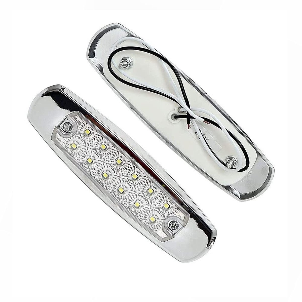 Dailygoods- Zijmarkeringslichten - 12V LED - Universele Richtingaanwijzers - Vrachtwagens/Auto's - IP67 Stofdicht - Schokbestendig - Geel - Markeringslichten