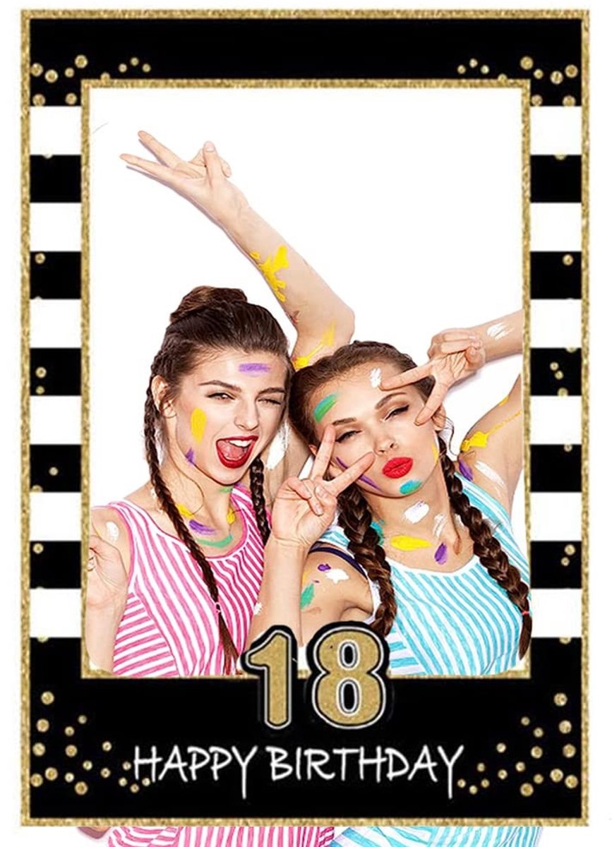 Dailygoods- Selfie-frame met unieke uitsparingen - Fotolijst voor verjaardag - Fotobooth rekwisieten - Feestdecoraties - Compact en lichtgewicht - Premium kaartpapier materiaal