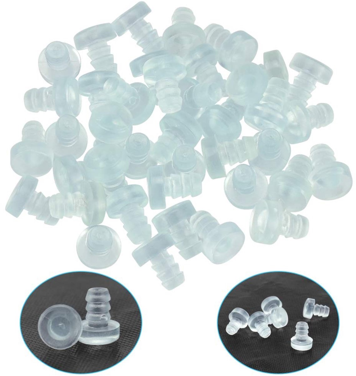 Dailygoods- Tafelbumpers 40 Stuks - Rubber/Glas - Siliconen - Geluidsdemper - Afstandhouders - Meubelbeveiliging - Deurstoppers