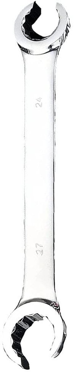 Dailygoods- Ringsleutel 24 x 27 mm - Dubbele Sleutel - Chroom-Vanadium Staal - Lichtgewicht - Schuine Sleutelkoppen - Geschikt voor Krappe Ruimtes - Steeksleutel
