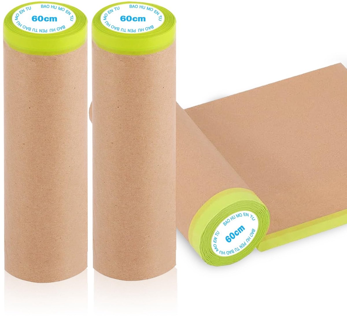 Dailygoods- Afdekpapier 60 cm x 15 m - Zelfklevend - Verfbeschermer - Multifunctioneel - Renovaties - 3 Stuks - Afdeklaken