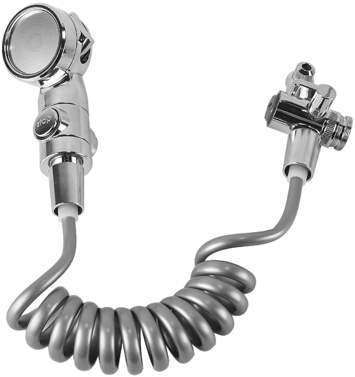 Dailygoods- Sproeier - Handdouchekop met 2 m slang - Douchekop voor wassen van groenten/huisdieren - Geschikt voor badkamer/keuken - Materiaal: ABS/koper - Handdouche