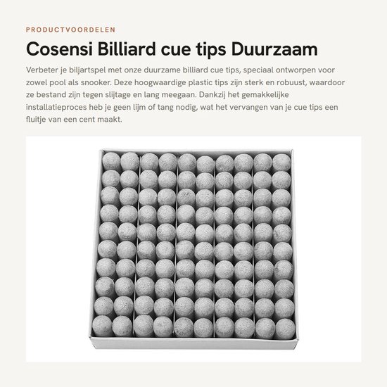 Dailygoody - Billiard cue tips - Duurzaam plastic - Eenvoudig te installeren - Perfect voor pool en snooker - Hoge kwaliteit - Geschikt voor alle van Merkloos — afbeelding 4