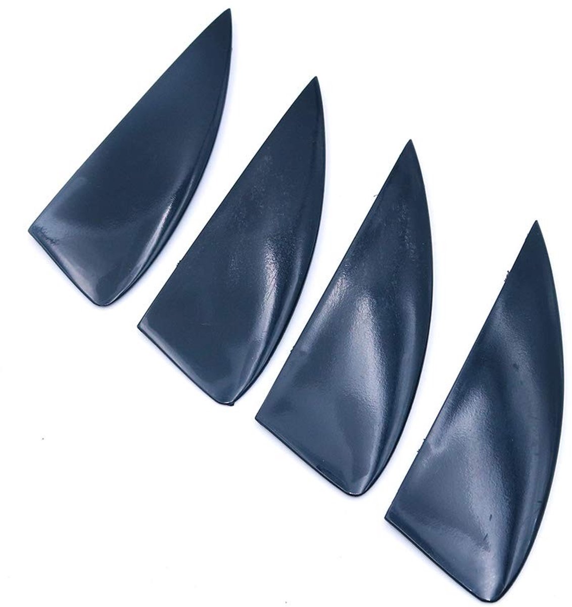 Dailygoods- Kiteboarding Vin - Vervangingsset van 4 - Hoogwaardige Nylon/Fiberglas - Geschikt voor Kitesurfplank - Inclusief 8 Gaskets - Lichtgewicht 38g per vin - Kite Surf Vin