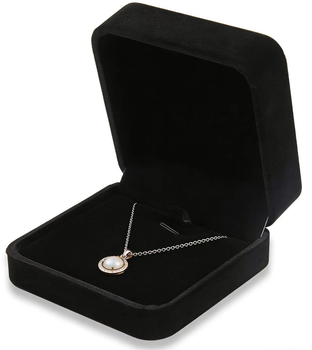 Dailygoods- Sieradendoos Elegante Fluwelen Geschenkdoos - Cadeaudoos - Sieraden Doosje - Sieradendoosje Klein - Sieradenrek - Compact Ontwerp