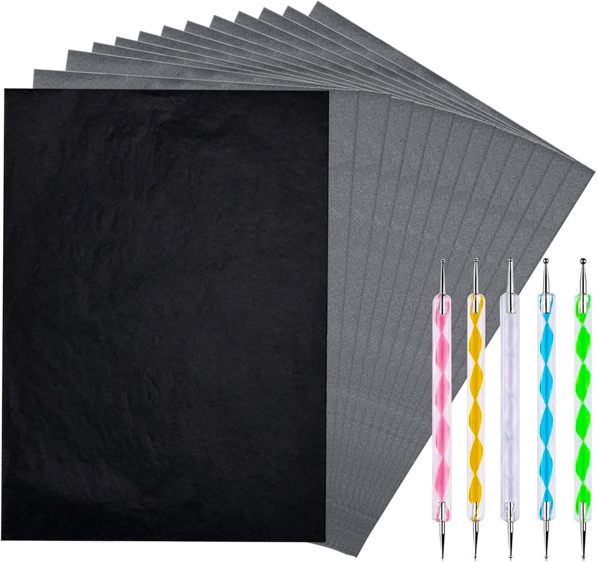 Dailygoods- Calqueerpapier 100 vellen - Transferpapier - Pauzepapier A4 - Koolpapier Zwart - Tatoeagepapier - Voor kunst- en knutselprojecten - Koolstofpapier