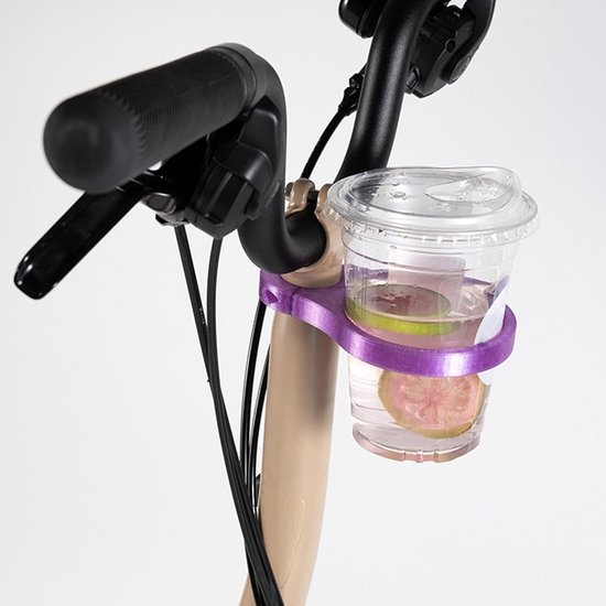 Fiets Bekerhouder - Stuur Drinkhouder - Buiten Fietsen - Snelsluiting Ontwerp - 10.62 x 7.62 cm - Violet — afbeelding 3
