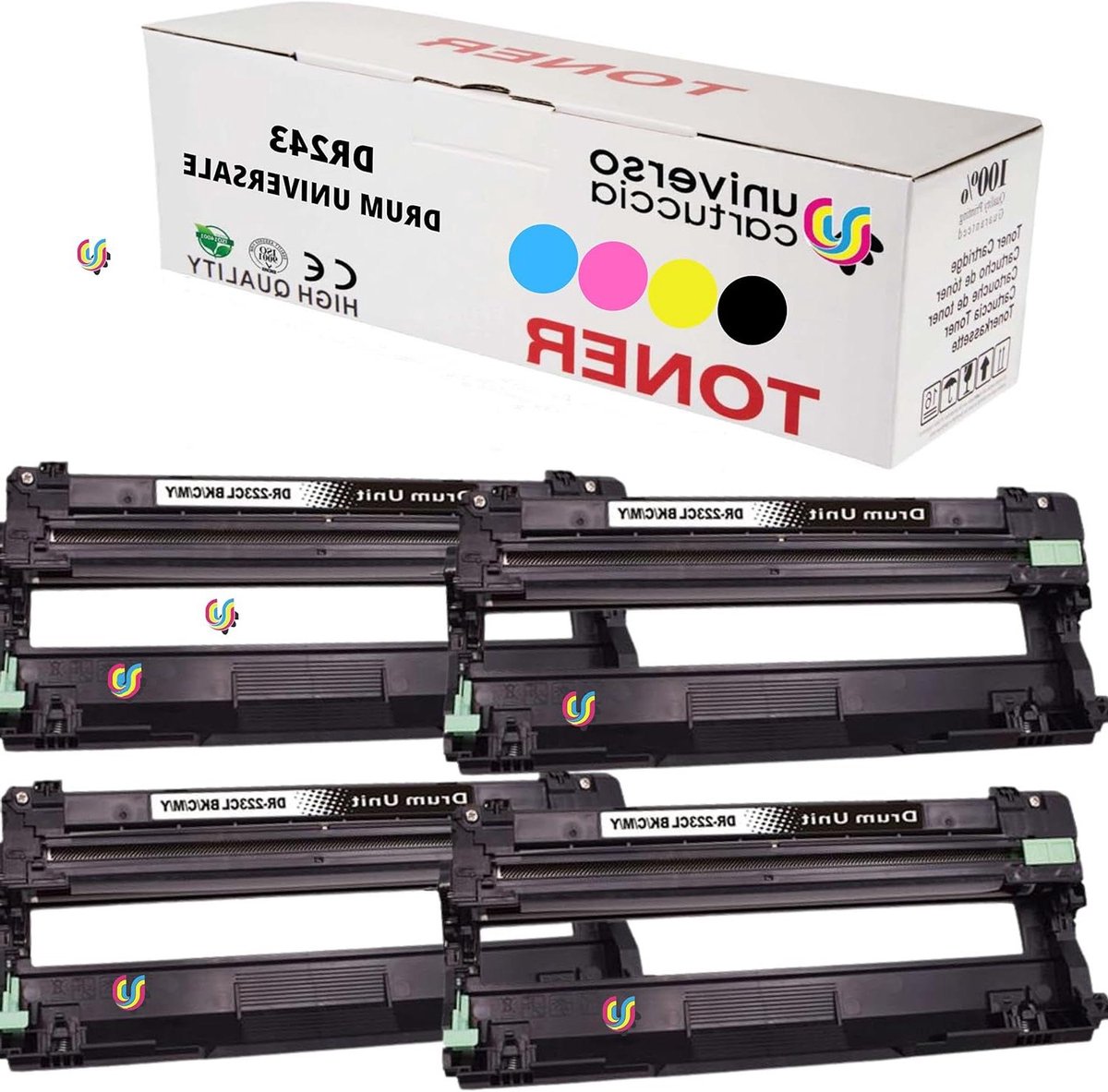 Drum Unit - Toner Drum - Printer Onderhoud - ISO 9001 & 14001 Gecertificeerd - 18000 Pagina's - Set 4 Kleuren