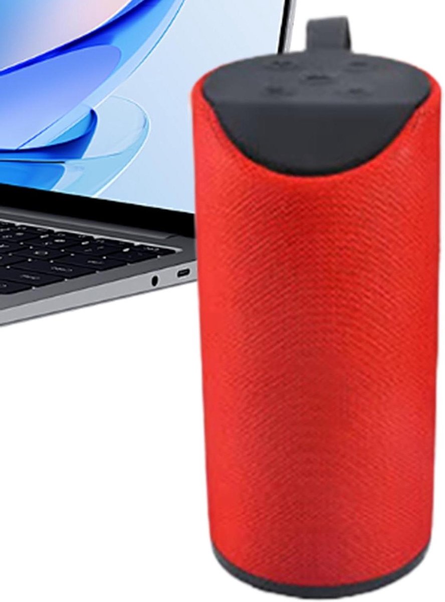 Draagbare Speaker - Waterdichte Audio - Muziek Luisteren - Handige Bediening - 16 cm Hoog - Rood