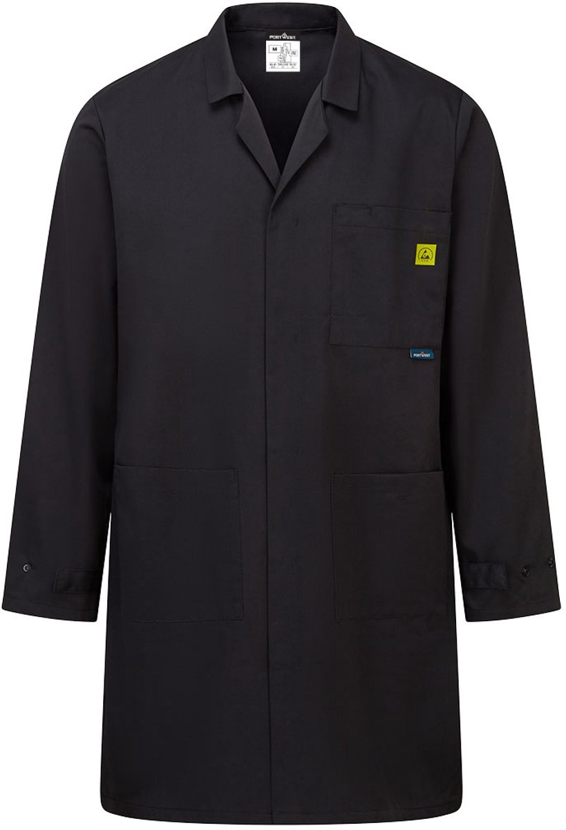 Portwest Antistatische ESD Jas AS10 Zwart