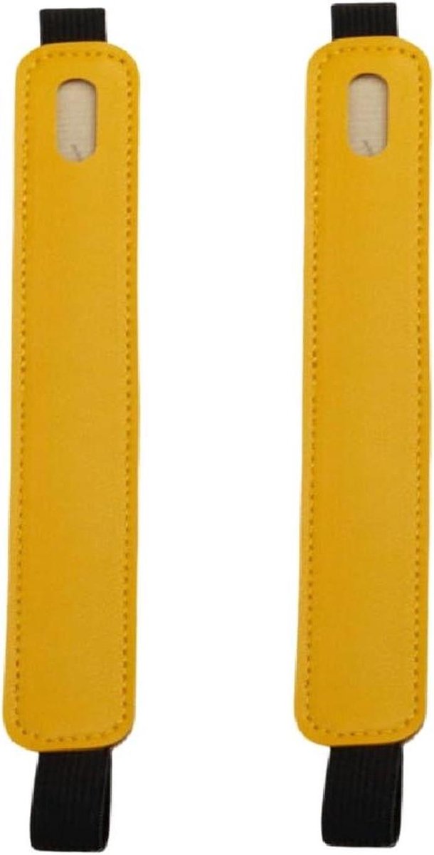 Pen Beschermhoes - Penhouder Elastisch - Schrijfgerei Opbergen - Zacht PU Materiaal - 19.5 cm Lengte - Geel
