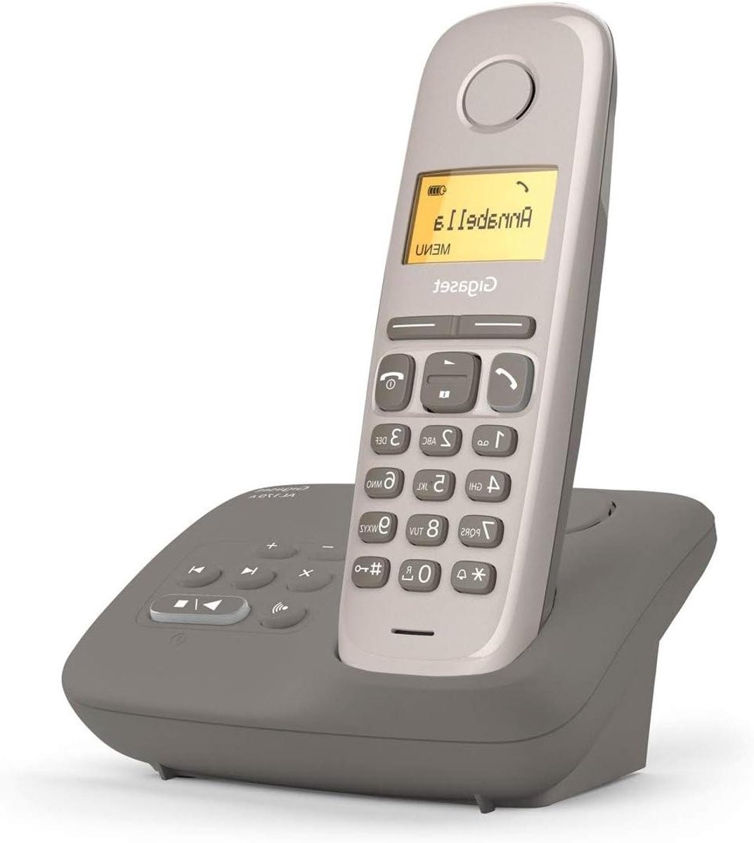 Draadloze Telefoon - Huistelefoon Antwoordapparaat - Thuis Bellen - Instelbare Beltoon - 2 AAA Batterijen - Grijs