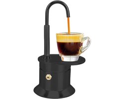 Koffiezetapparaat - Koffiemachine - Thuis en buiten - Efficiënte extractie - 17 cm hoogte - Zwart