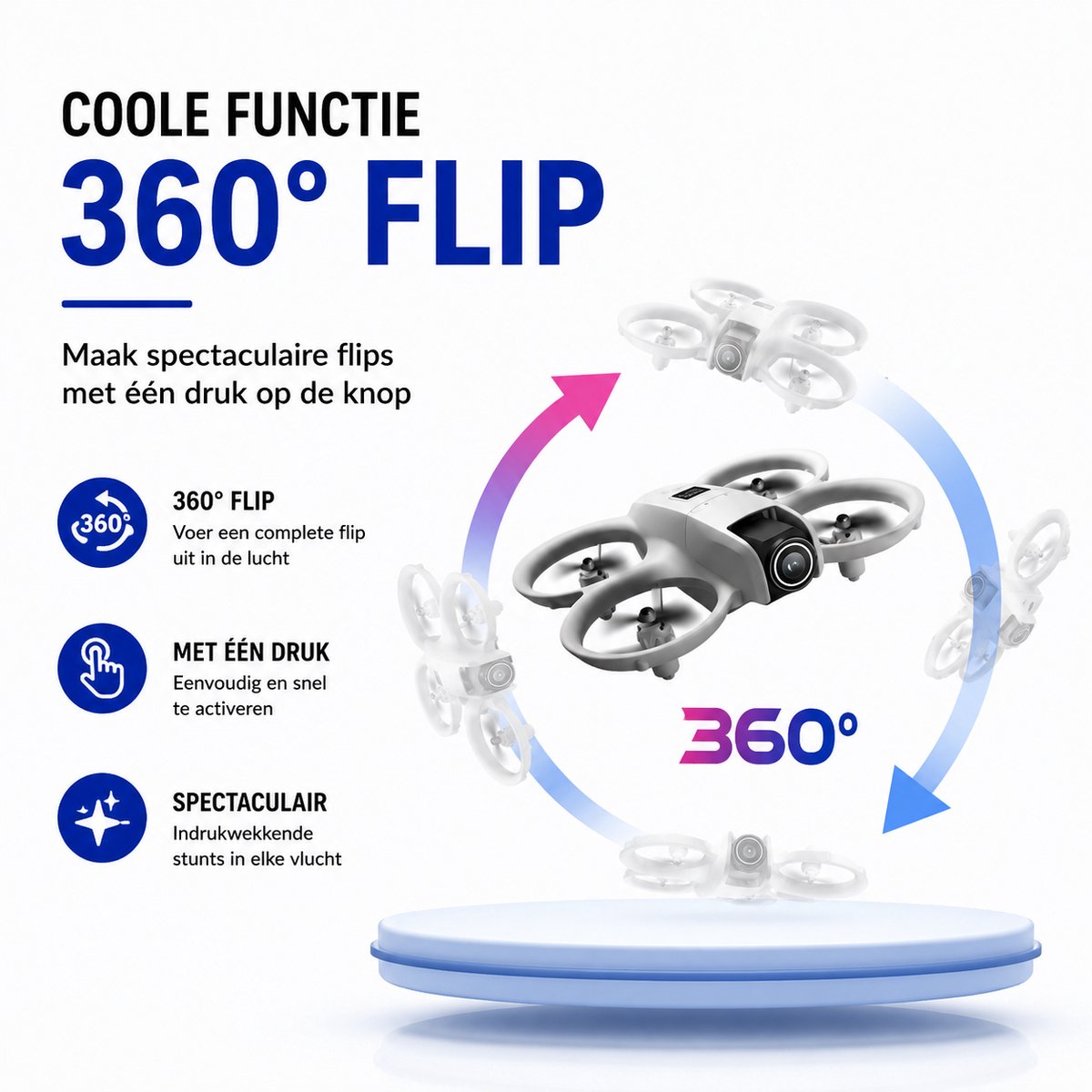 FoxieGo Mini Drone met Camera - Dubbele Camera thumbnail 4
