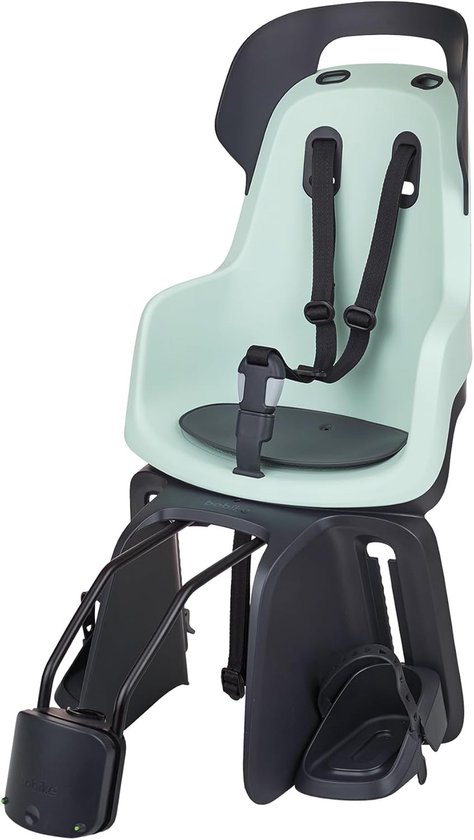 Bobike Unisex Child Seat Mini Exclusive Rear Bicycle Saddle, Urban Black, One Size
