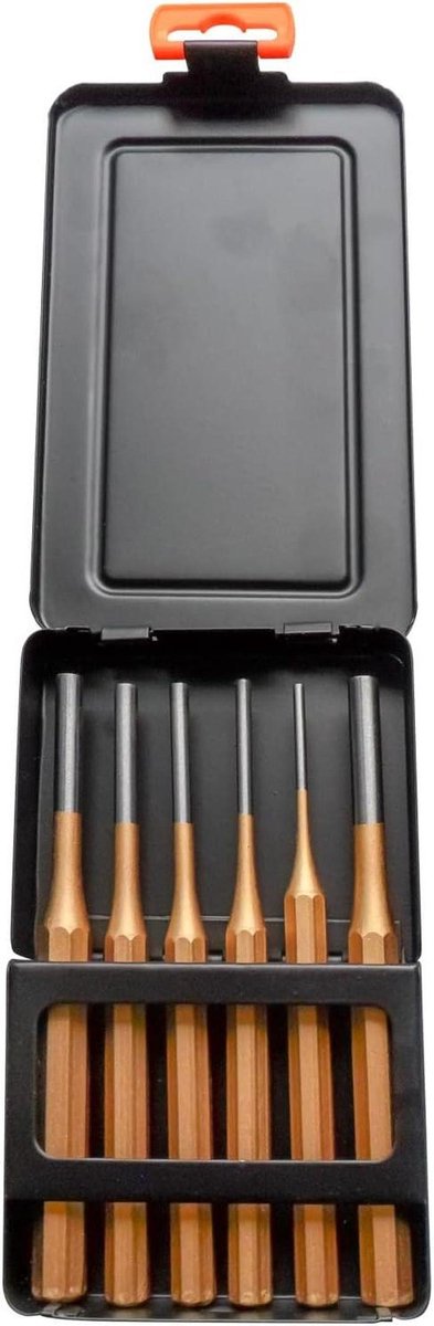 Splintdriver Set - Afbreekbeitel Set - Vastzittende Splinten Verwijderen - 6-Delig Chroom Vanadium Staal - 150 mm Lengte - Metaal