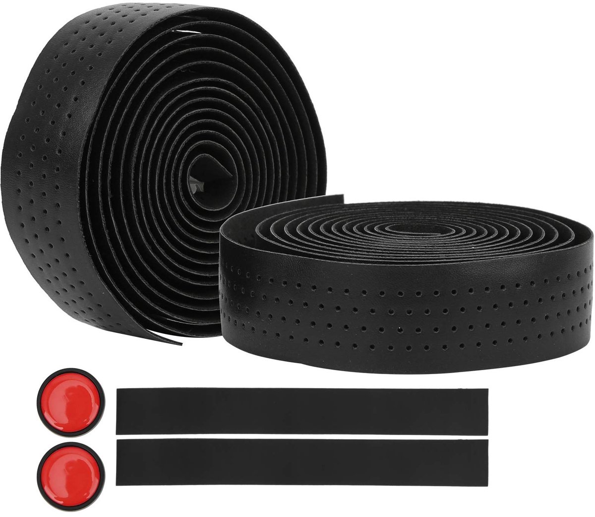 Dailygoods- Stuurband Antislip - Stuurriem - PU-leer/EVA - Schokdemping - 2 Stuks - Lichtgewicht/Ademend