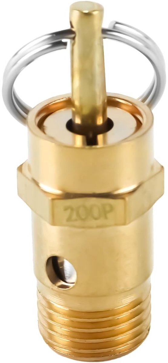 Dailygoods- Veiligheidsventiel 1/4" BSP - Overdrukventiel 10 BAR - Messing Behuizing - 2-weg Terugslagklep - Directwerkend Mechanisme - Nauwkeurige Drukverlaging - Drukventiel