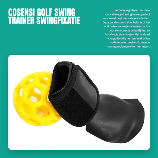 Cosensi - Dailygoody - Golf Swing Trainer - Swingfixatie - Verbeter je swingmechanica - Gouden polstrainer - Houdingscorrectie - Voor beginners - Inclusief van Cosensi — afbeelding 5