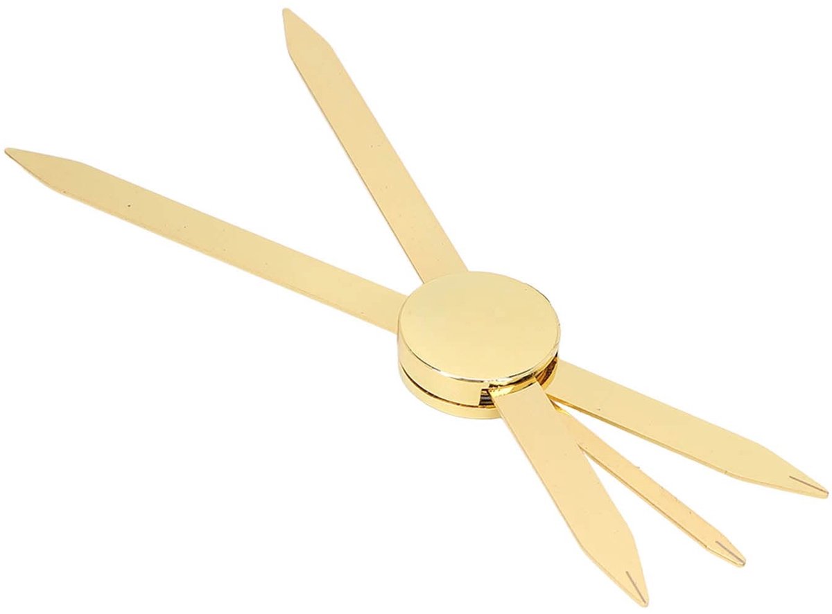 Dailygoods- Wenkbrauwliniaal Verstelbaar - Nauwkeurig Meetinstrument - Roestvrij Staal - Goudkleurig Ontwerp - Compasstijl - Perfect voor Wenkbrauwen - Wenkbrauwmeetinstrument