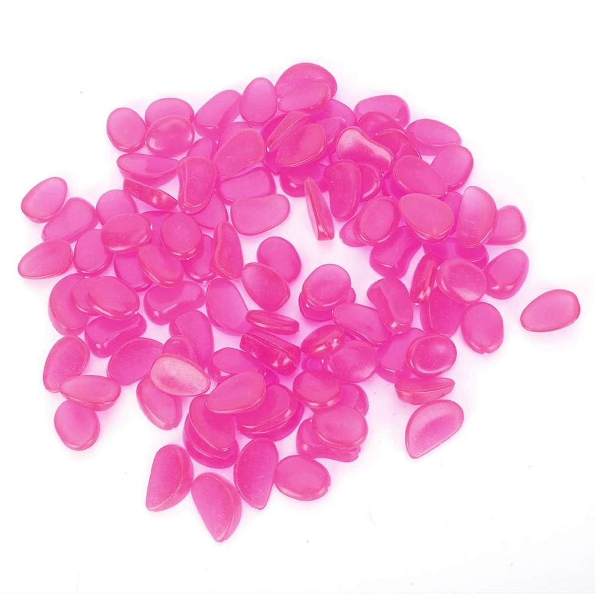 Dailygoods- Lichtgevende Stenen - 100 Stuks - Decoratieve Steentjes - Fluorescerend - Tuin