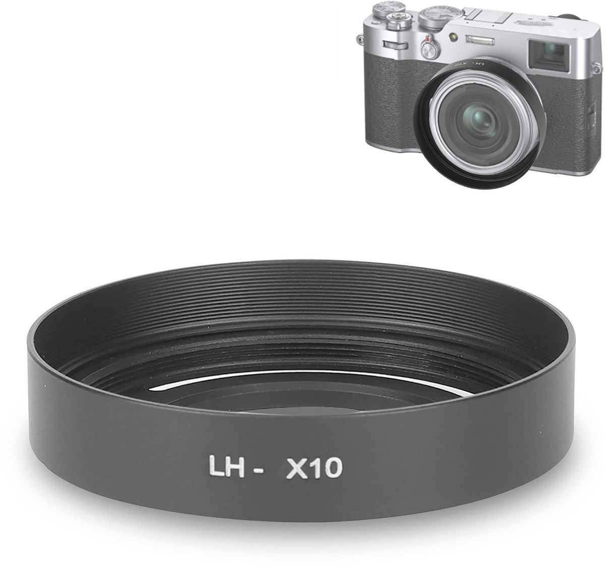 Dailygoods- Zonnekap Hoogwaardig Materiaal - Zonnekap Camera - Zonnekap Fuji X10/X20/X30 - Lichtmetalen Lens - Regendichte Cover - Demontabele Filter - Lensparasol