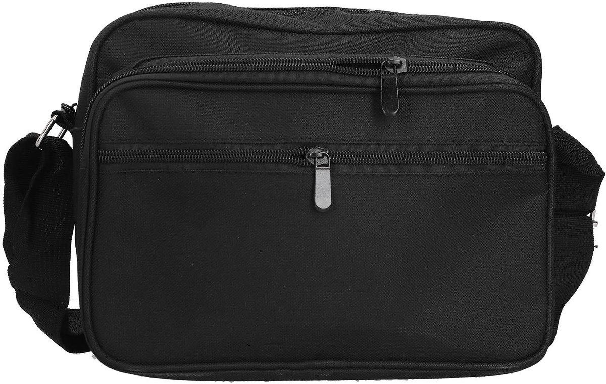 Dailygoods- Schoudertas Draagbaar - Gereedschapstas van Canvas - Zwart - Lichtgewicht - Hoogwaardige Kwaliteit - 241g