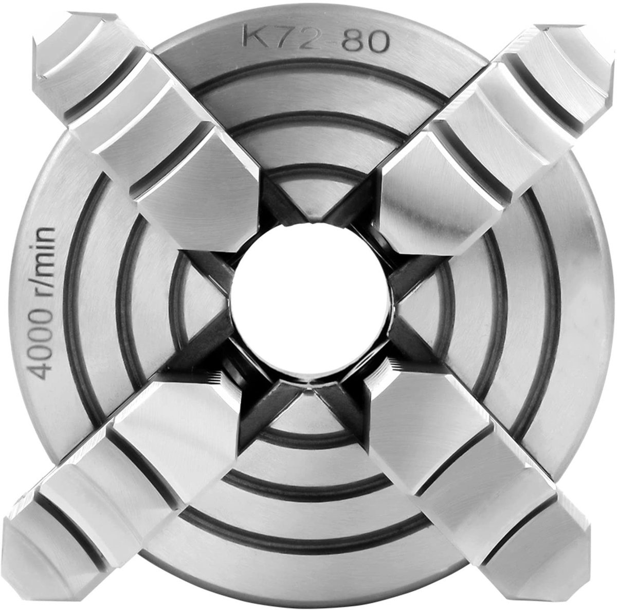 Dailygoods- Draaibank Chuck 3 Inch - 4-Kaak - Verstelbare Kaken - Omkeerbaar - Metalen - Verbeterde Duurzaamheid - Boorkop