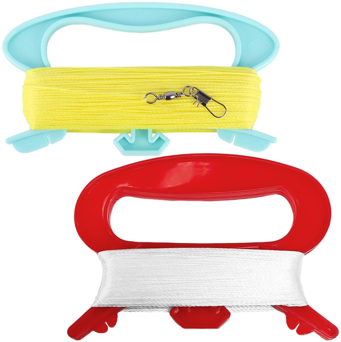 Dailygoods- Vliegerkoord 100M - 2 Rollen - Vliegergreep - Nylon Vliegtouw - Slijtvast - Comfortabel Handvat - Vliegerlijn